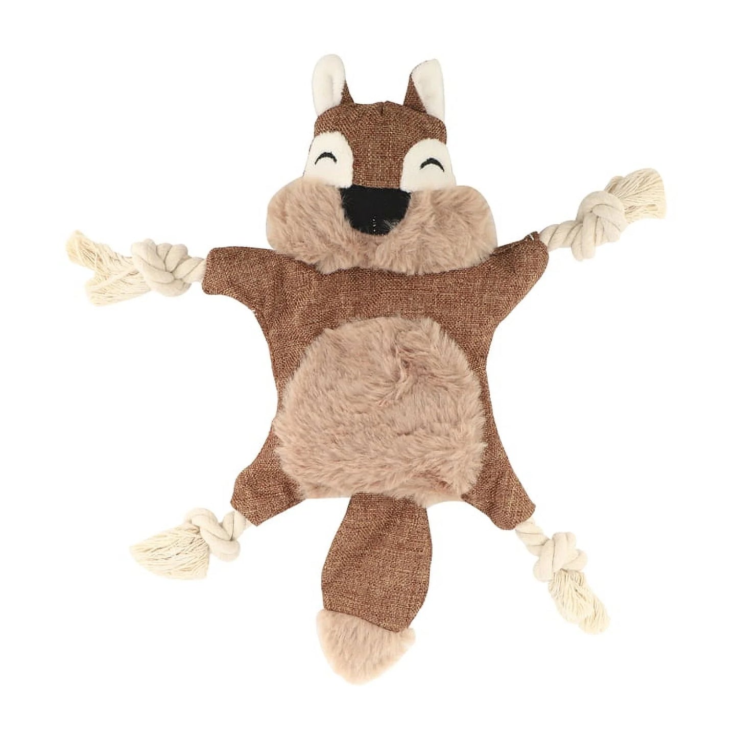 Non-Toxic 100% Organic Crinkle Dog Chew Toy, Cute Squirrel Design